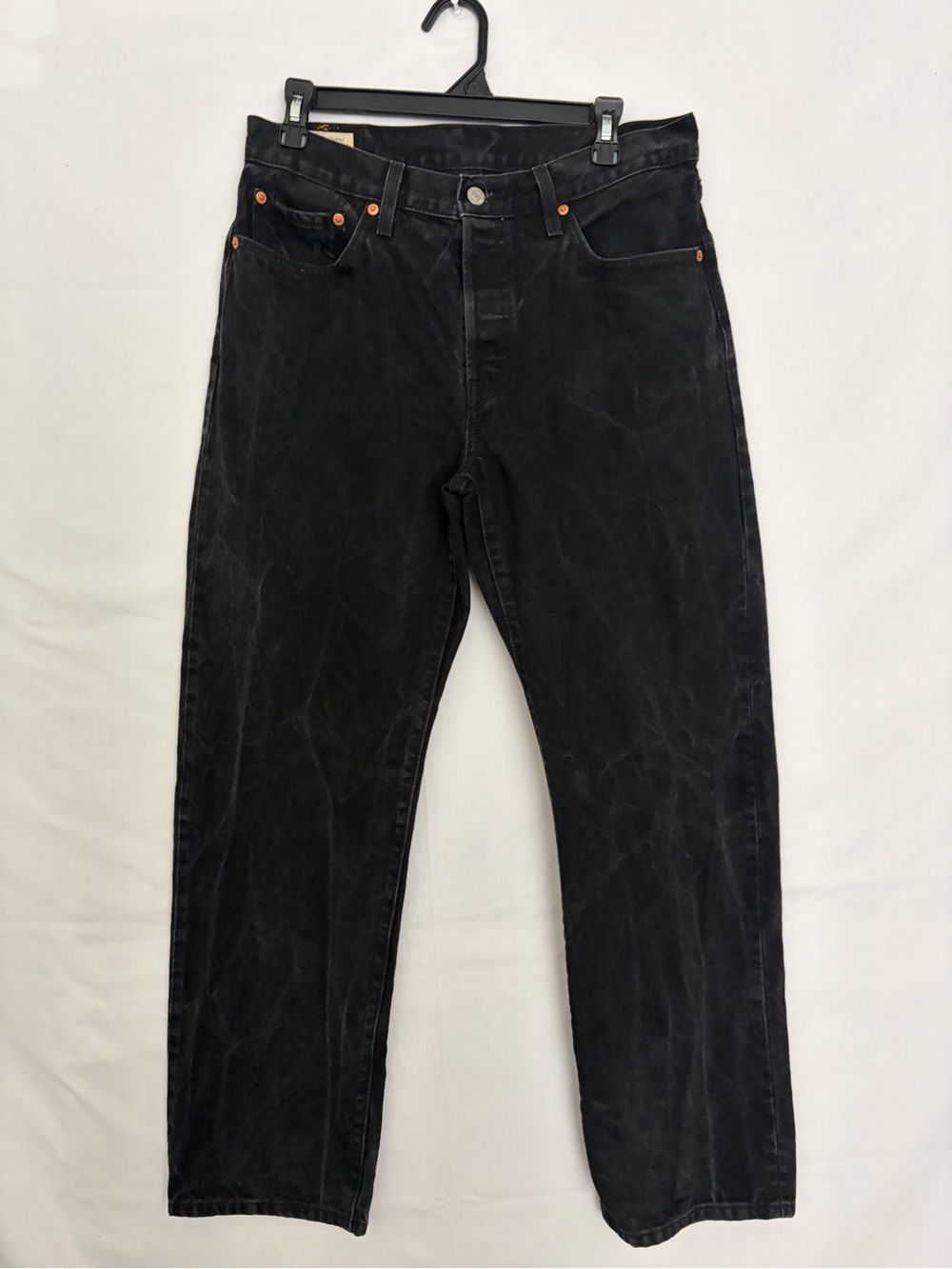 Levi's Premium Womens 501 '90s Washed Black Straight Leg Jeans Sz W30 L32 (A891)